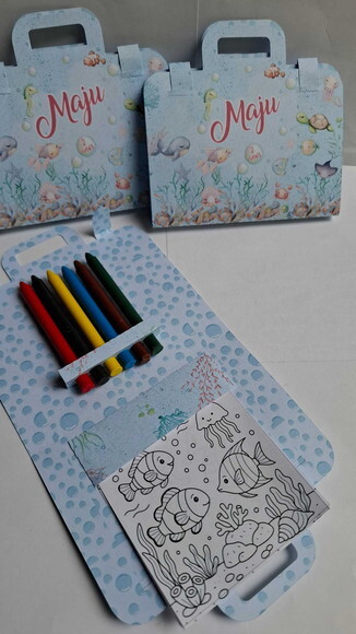 Mini Maletinha Kit de Colorir Fundo do Mar Sereia