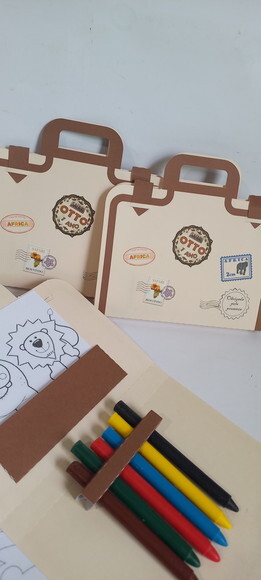 Mini Maletinha Kit de Colorir Safári Fazendinha Bosque Temas