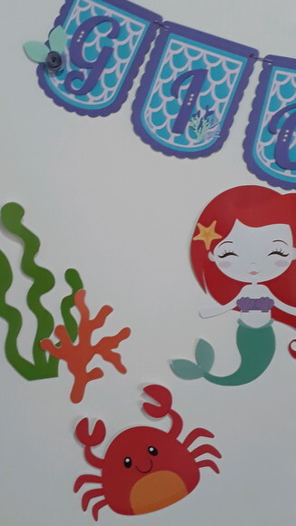 Painel Decoração festa Fundo do mar Sereia