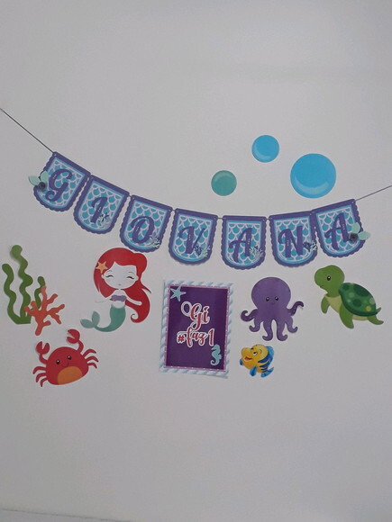 Painel Decoração festa Fundo do mar Sereia