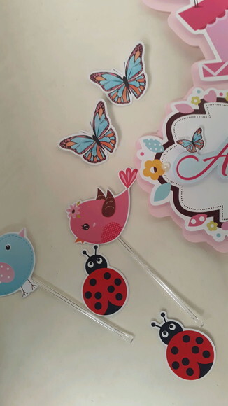 Topo Bolo Jardim Passarinhos