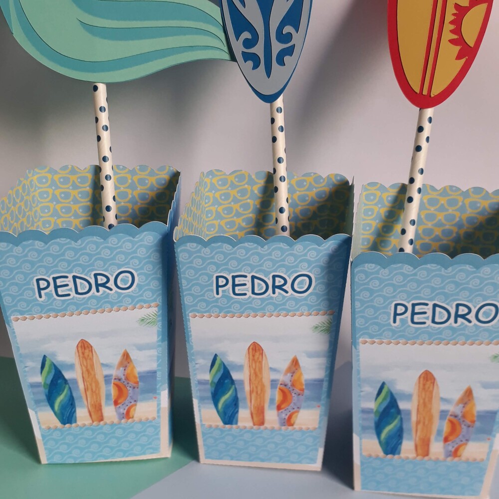 Centro de Mesa Cachepô + Topper Surf Praia