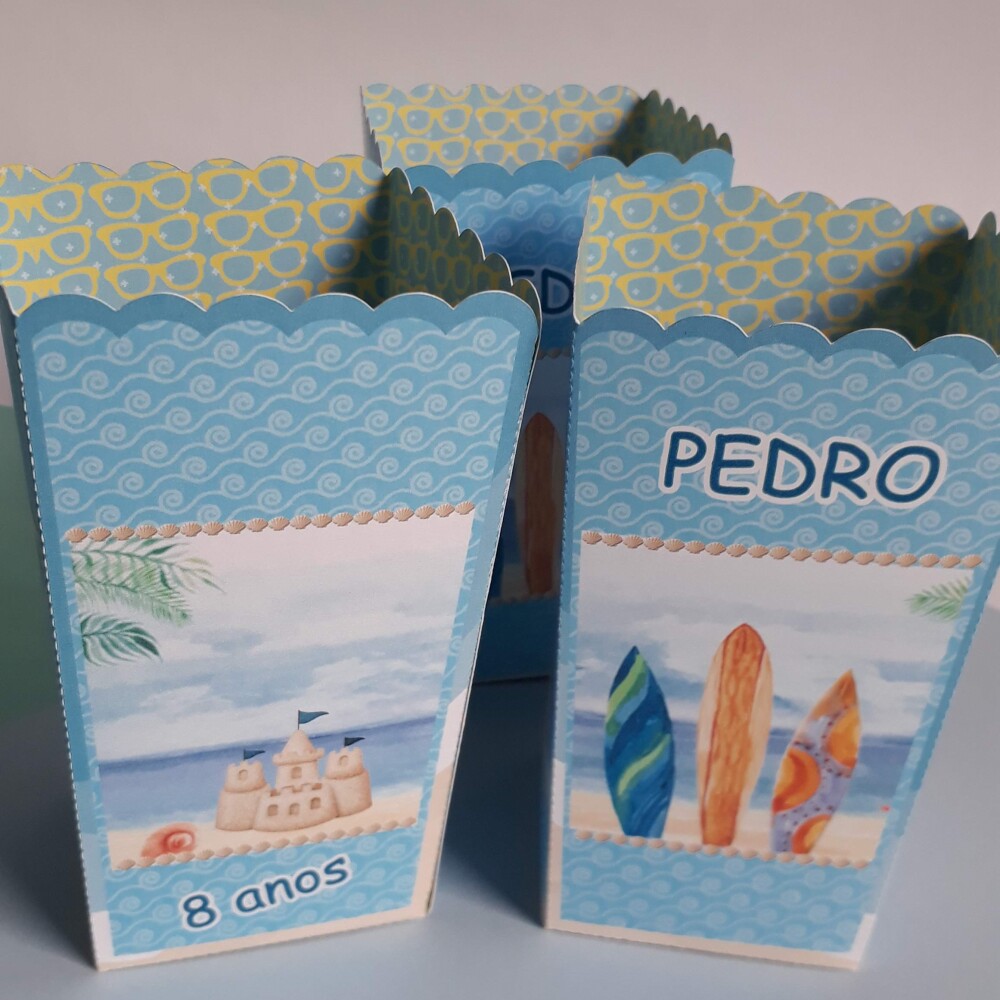 Centro de Mesa Cachepô + Topper Surf Praia