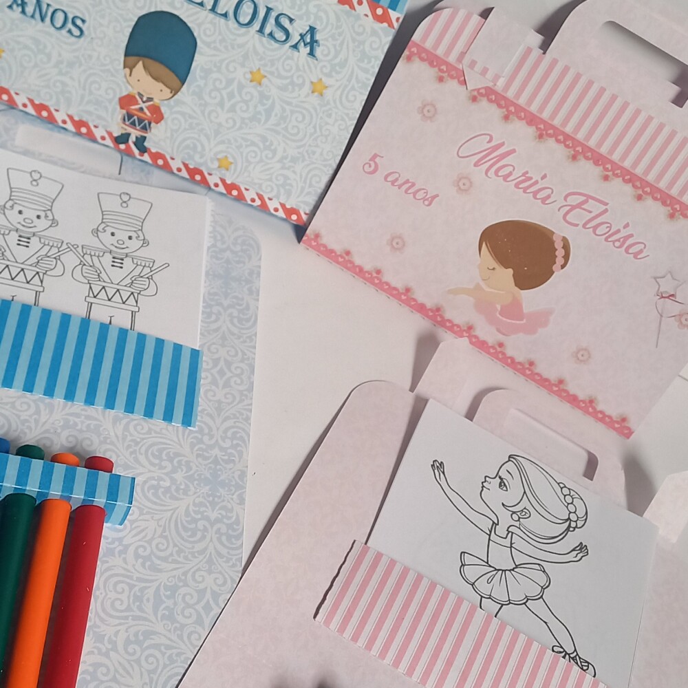 Mini Maletinha Bailarina kit colorir