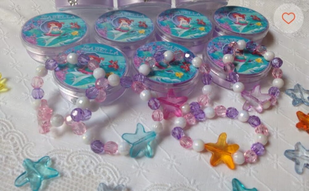 Lembrancinha Pulseira Sereia Ariel