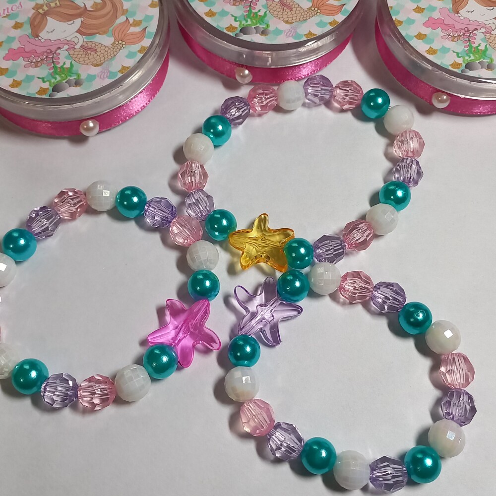 Lembrancinha Pulseira Sereia Ariel