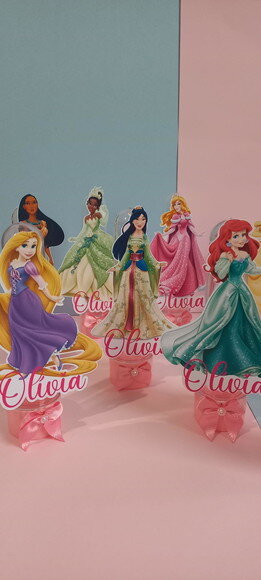 12 Tubetes Princesas Lembrancinha Decoração