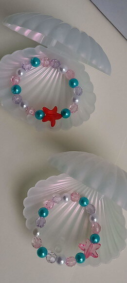 15 Lembrancinhas Pulseira Sereia na Concha Tam. Maior