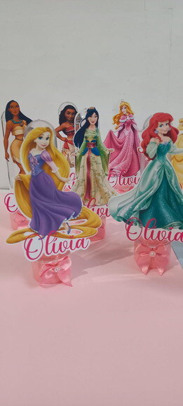 15 Tubetes Princesas Lembrancinha Decoração