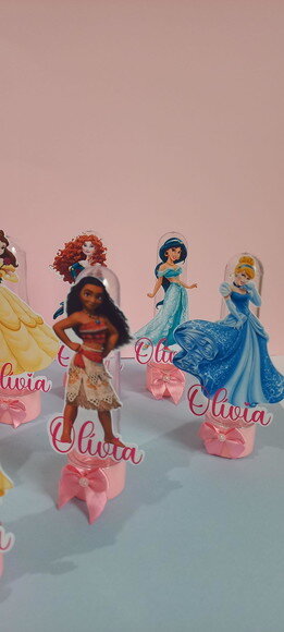 15 Tubetes Princesas Lembrancinha Decoração