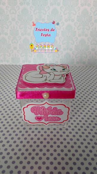 2 peças Gatinha Marie tubete+caixinha