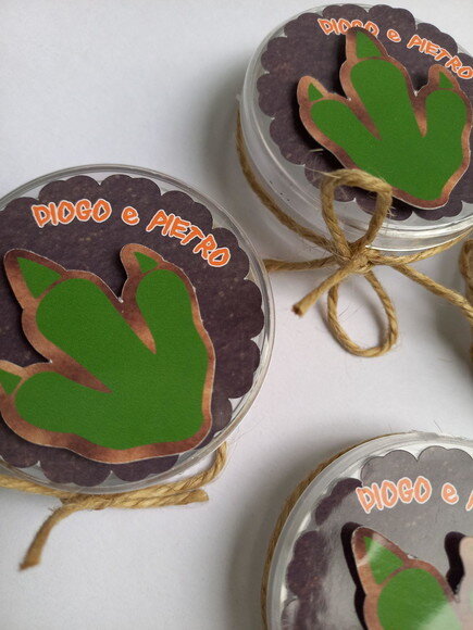 Kit 10 Latinhas Dinossauro