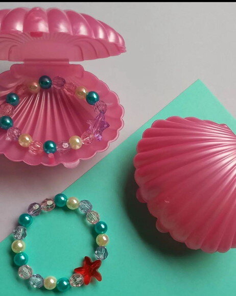 Kit 10 Lembrancinha Pulseira Sereia na Concha