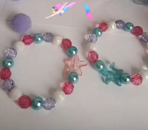 Kit 10 Lembrancinha Pulseira Sereia na Concha