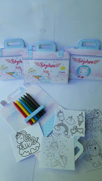 Kit 15 Mini Maletinha Kit de Colorir Vários Temas