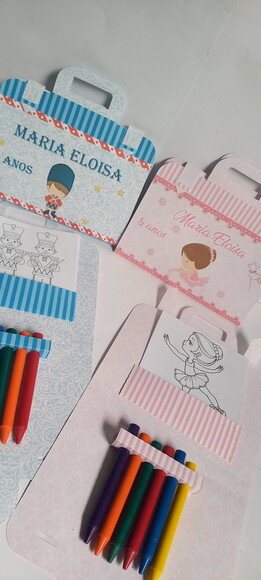 Kit 15 Mini Maletinha Kit de Colorir Vários Temas