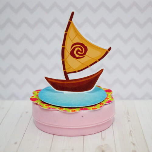 Kit 20 Itens Tubete e Latinha com Aplique Tag Moana