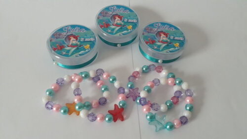 Kit 20 Lembrancinhas Pulseira Ariel ou Sereia