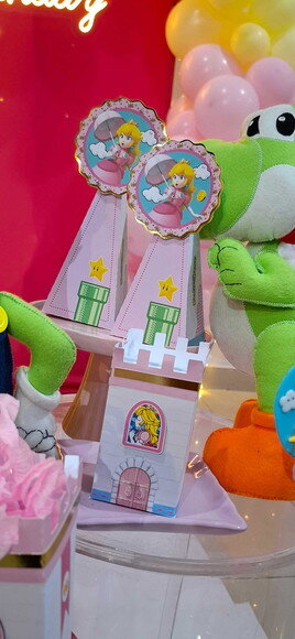 Kit Aniversário Decoração Princesa Peach Mario Bross