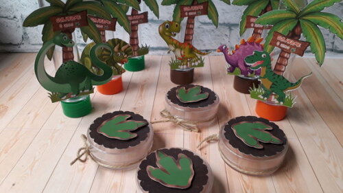 Kit Tubete e latinha dinossauro