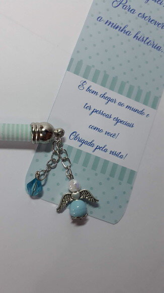 Lápis Personalizado Pingente Lembrancinha de Nascimento