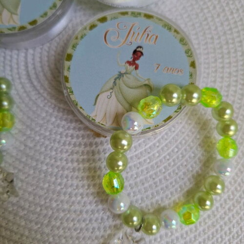 Lembrancinhas Pulseira Princesa Tiana