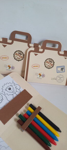 Mini Maletinha Kit de Colorir Safári Fazendinha Bosque Temas