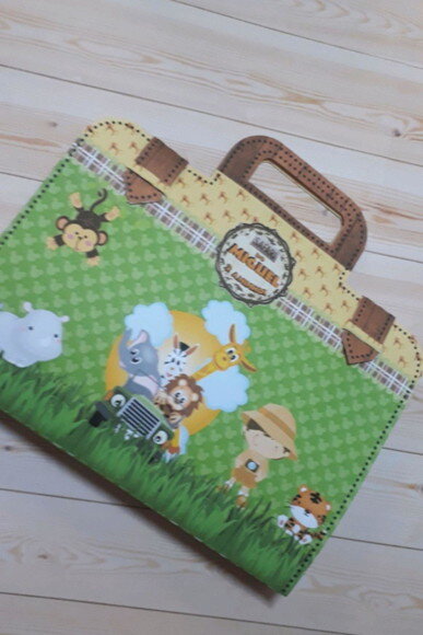Mini Maletinha Kit de Colorir Safári Fazendinha Bosque Temas