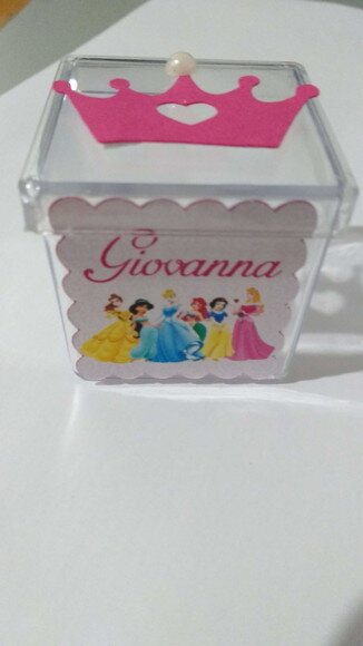 Pulseira Princesas + caixinha decorada
