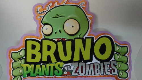 Topo de Bolo Plants Vs Zombie