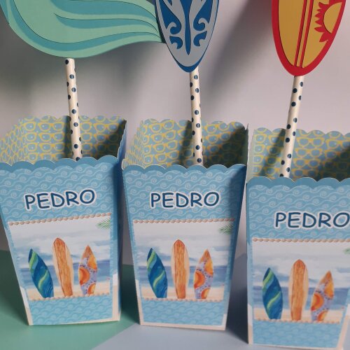 Centro de Mesa Cachepô + Topper Surf Praia