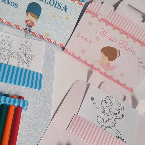 Mini Maletinha Bailarina kit colorir