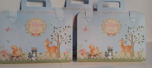 Mini Maletinha Animais da floresta aquarelada Kit de Colorir Lemb
