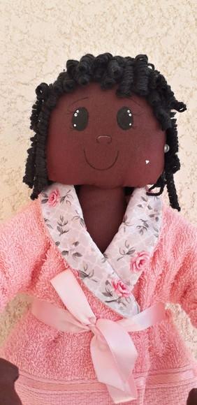 Boneca porta papel higiênico - Negra