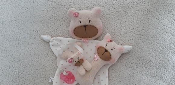Naninha, Chocalho e Agarradinho - Kit Ursinha