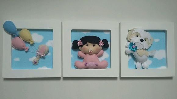 Trio Mini quadro decorativo