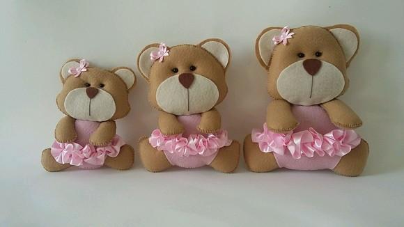 Ursas Bailarinas para Nichos - Trio