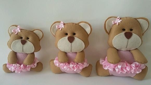 Ursas Bailarinas para Nichos - Trio