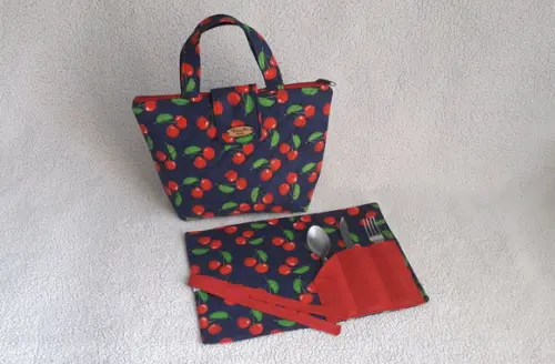 Kit Bolsa Térmica + Jogo Americano Com Porta Talheres