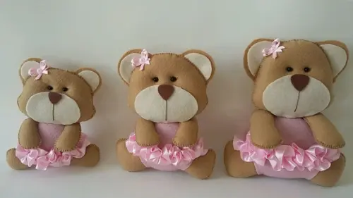 Ursas Bailarinas para Nichos - Trio