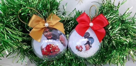 Bolas de Natal Personalizada - 4 Unidades
