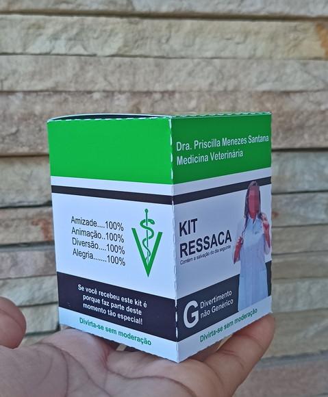 Caixa Kit Ressaca Medicina Veterinária c/ Foto - 25 Unidades