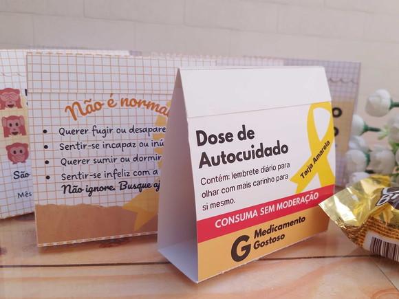 Caixinha com Bombom Setembro Amarelo