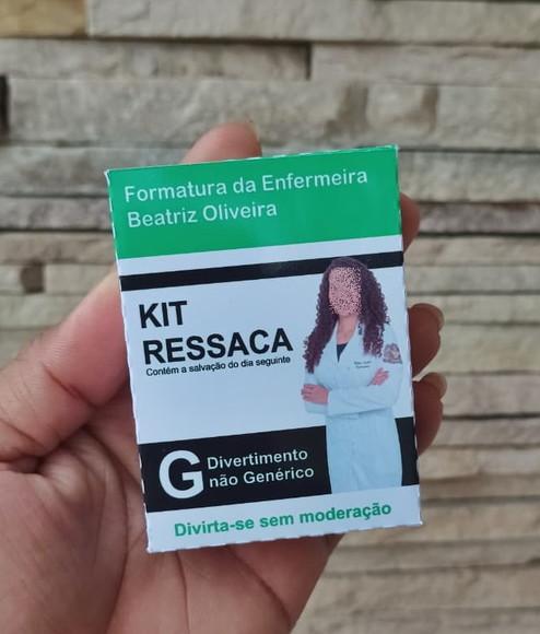 Caixinha p/ Kit Ressaca Formatura Enfermagem