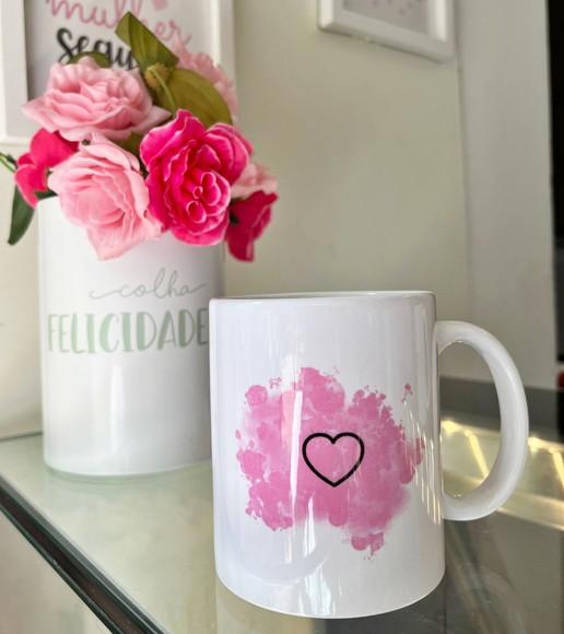 Caneca Coração - Dia das Mães