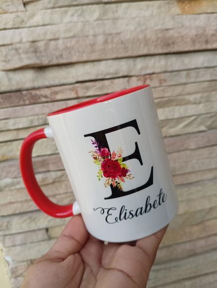 Caneca com Nome Floral