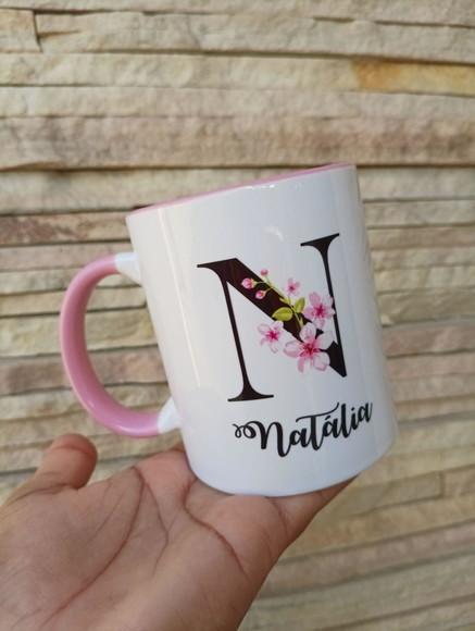 Caneca com Nome Floral