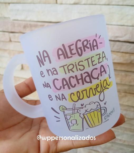 Caneca de Chopp - Vidro Jateada