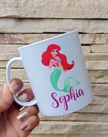 Caneca Polímero Personalizada com Nome Volta às Aulas