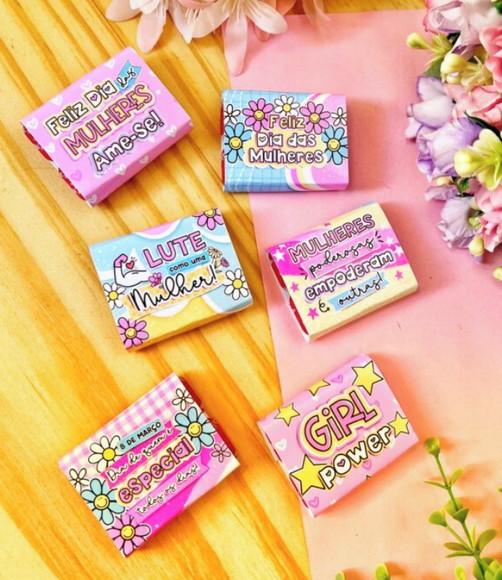 Chicletes Personalizados Dia das Mulheres - 10 Unidades